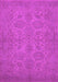 Machine Washable Oriental Pink Traditional Rug, wshurb972pnk