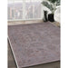 Machine Washable Industrial Modern Mauve Taupe Purple Rug in a Family Room, wshurb972