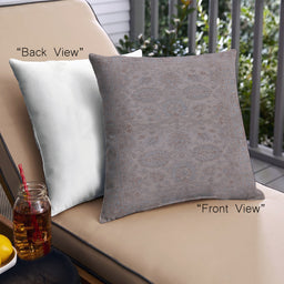 Front View of Mid-Century Modern Urban Square Mauve Taupe Purple Throw Pillow, 18 inch by 18 inch, pwurb972