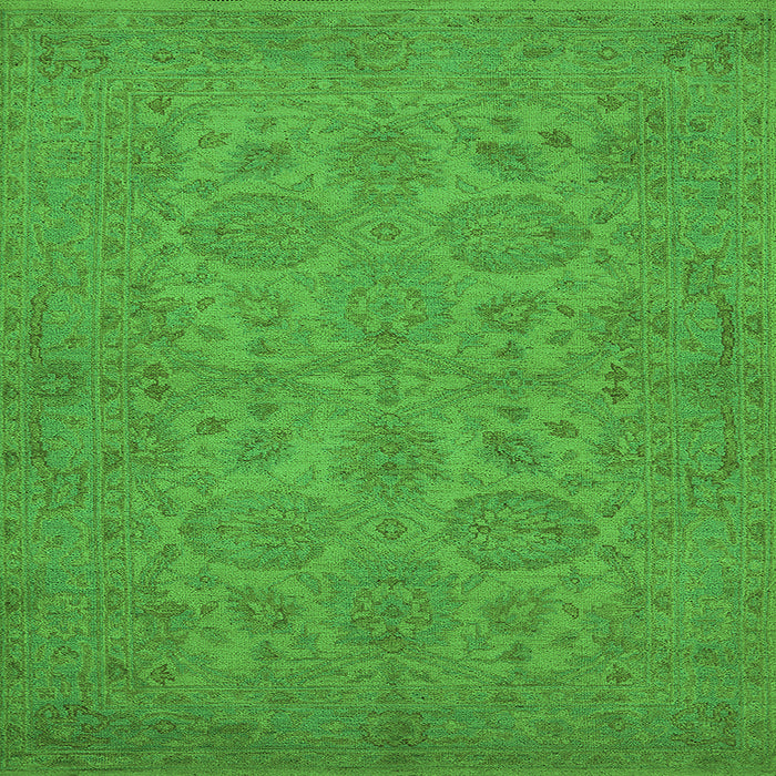 Square Oriental Green Traditional Rug, urb972grn