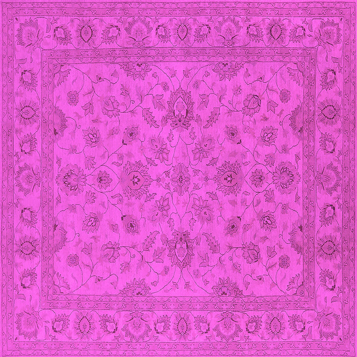 Square Oriental Pink Traditional Rug, urb973pnk