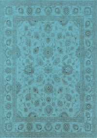 Oriental Light Blue Traditional Rug, urb973lblu
