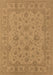 Machine Washable Oriental Brown Traditional Rug, wshurb973brn