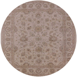 Round Machine Washable Industrial Modern Dark Almond Brown Rug, wshurb973