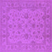 Square Oriental Purple Traditional Rug, urb973pur