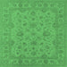 Square Oriental Emerald Green Traditional Rug, urb973emgrn