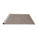 Sideview of Machine Washable Industrial Modern Rosy Brown Pink Rug, wshurb974