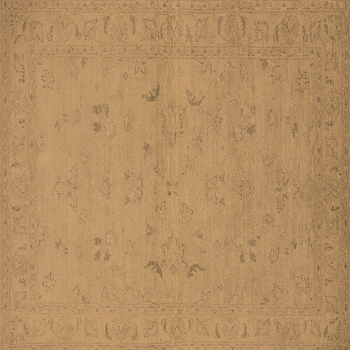 Square Machine Washable Oriental Brown Traditional Rug, wshurb974brn