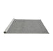 Sideview of Machine Washable Oriental Gray Traditional Rug, wshurb974gry