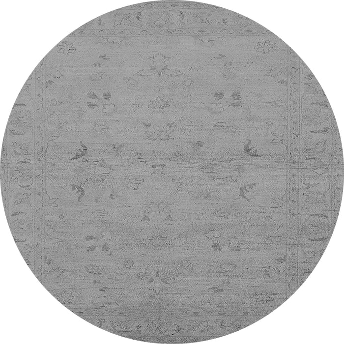 Round Oriental Gray Traditional Rug, urb974gry