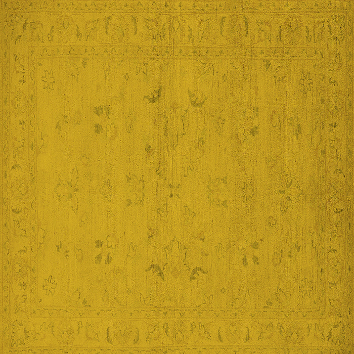 Square Oriental Yellow Traditional Rug, urb974yw