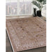 Machine Washable Industrial Modern Khaki Rose Pink Rug in a Family Room, wshurb975