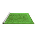 Sideview of Machine Washable Oriental Green Traditional Area Rugs, wshurb975grn