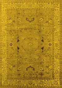 Oriental Yellow Traditional Rug, urb975yw