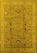 Oriental Yellow Traditional Rug, urb975yw