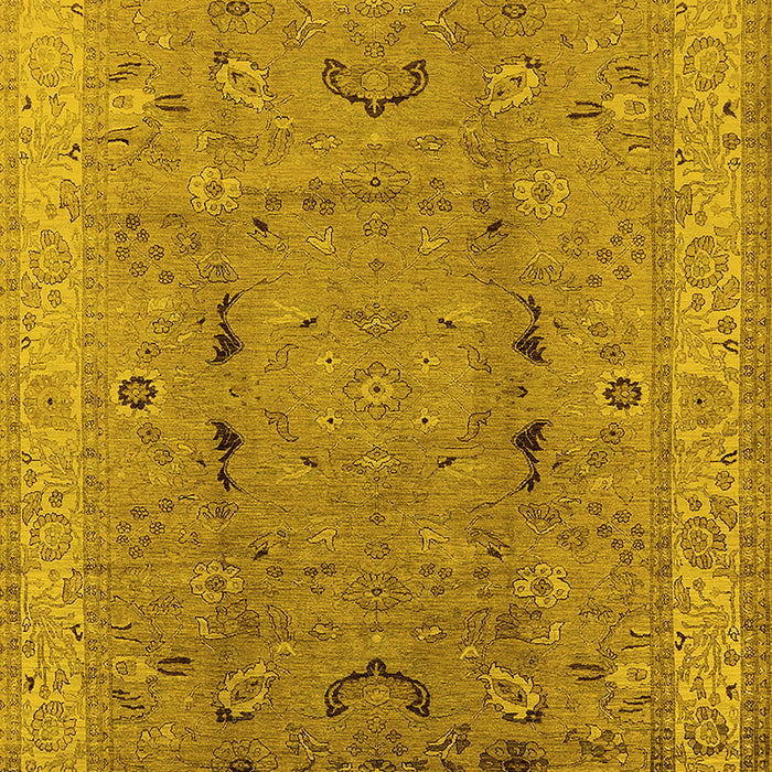 Oriental Yellow Traditional Rug, urb975yw
