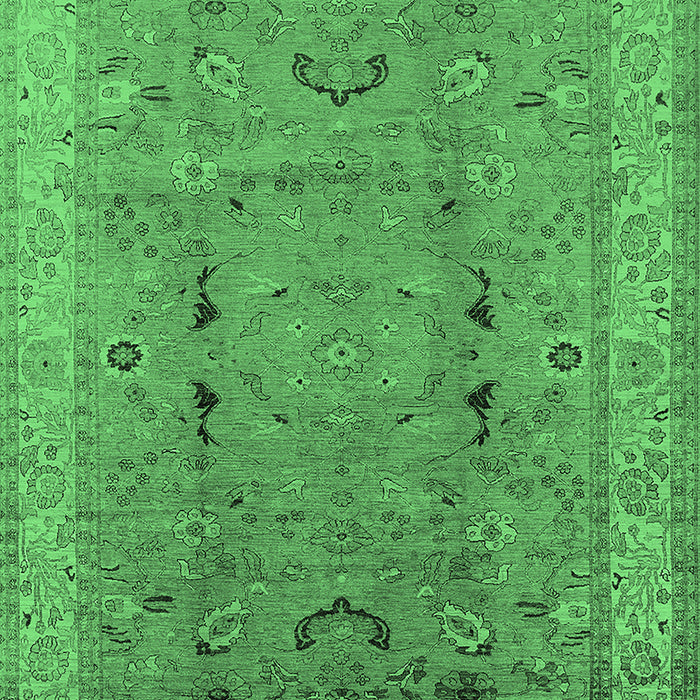 Oriental Emerald Green Traditional Rug, urb975emgrn
