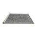 Sideview of Machine Washable Oriental Gray Traditional Rug, wshurb975gry