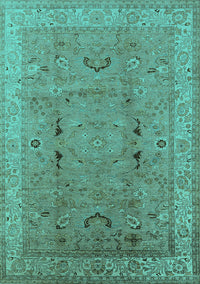 Oriental Turquoise Traditional Rug, urb975turq