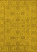 Machine Washable Oriental Yellow Traditional Rug, wshurb976yw