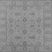 Square Machine Washable Oriental Gray Traditional Rug, wshurb976gry