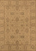 Machine Washable Oriental Brown Traditional Rug, wshurb976brn