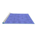 Sideview of Machine Washable Oriental Blue Traditional Rug, wshurb976blu