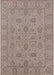 Mid-Century Modern Dark Almond Brown Oriental Rug, urb976
