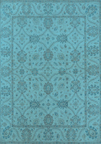 Oriental Light Blue Traditional Rug, urb976lblu