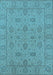 Oriental Light Blue Traditional Rug, urb976lblu
