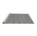 Sideview of Machine Washable Oriental Gray Traditional Rug, wshurb976gry