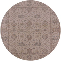 Round Machine Washable Industrial Modern Dark Almond Brown Rug, wshurb976