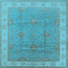 Square Oriental Light Blue Traditional Rug, urb977lblu