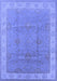 Machine Washable Oriental Blue Traditional Rug, wshurb977blu