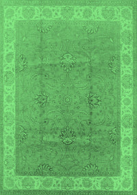 Oriental Emerald Green Traditional Rug, urb977emgrn