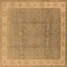 Square Oriental Brown Traditional Rug, urb977brn