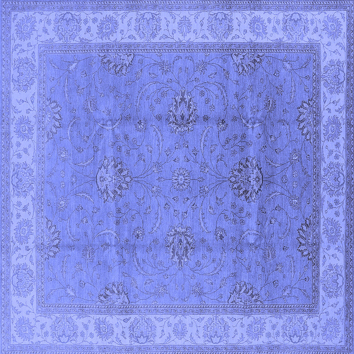 Square Oriental Blue Traditional Rug, urb977blu