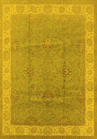 Oriental Yellow Traditional Rug, urb977yw