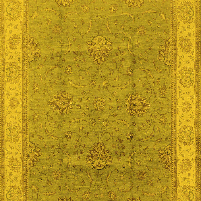 Oriental Yellow Traditional Rug, urb977yw