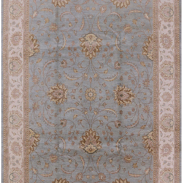 Mid-Century Modern Silver Pink Oriental Rug, urb977