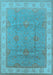 Oriental Light Blue Traditional Rug, urb977lblu