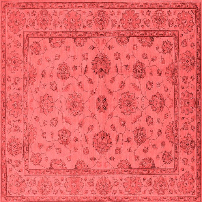 Machine Washable Oriental Red Traditional Rug, wshurb978red