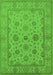 Machine Washable Oriental Green Traditional Area Rugs, wshurb978grn