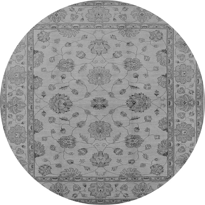 Round Oriental Gray Traditional Rug, urb978gry