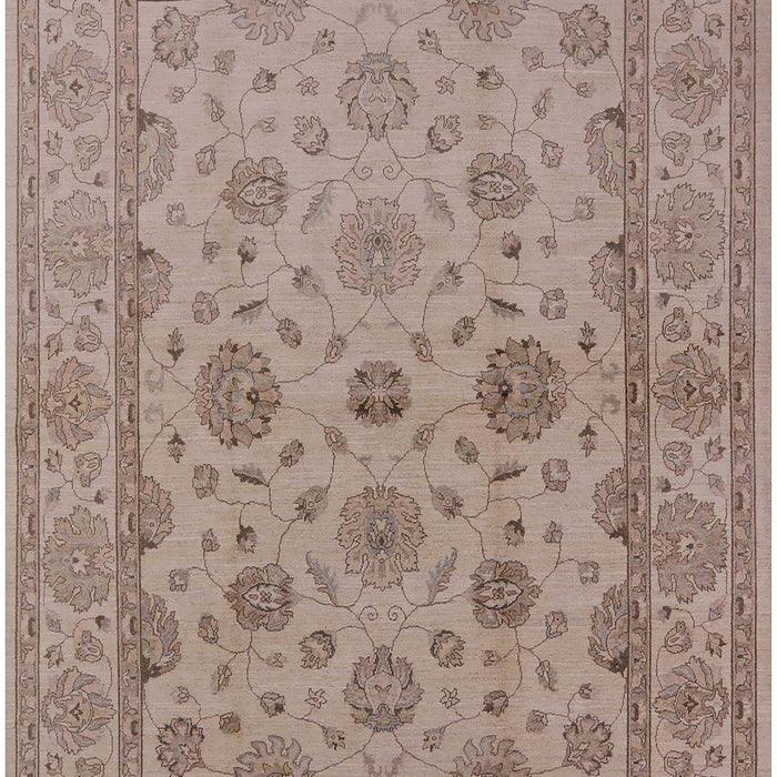 Mid-Century Modern Dark Almond Brown Oriental Rug, urb978
