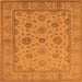 Square Oriental Orange Traditional Rug, urb978org