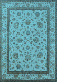 Oriental Light Blue Traditional Rug, urb979lblu