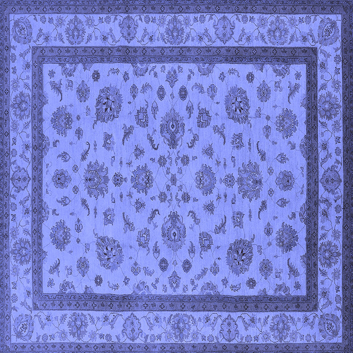 Square Oriental Blue Traditional Rug, urb979blu