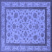 Square Oriental Blue Traditional Rug, urb979blu