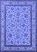 Machine Washable Oriental Blue Traditional Rug, wshurb979blu